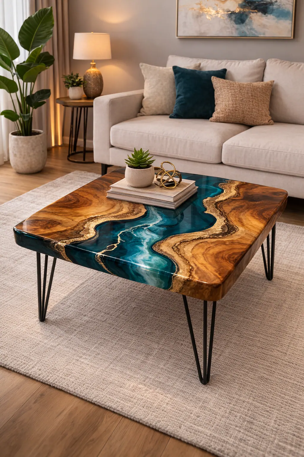 Epoxy Centre Table — Square