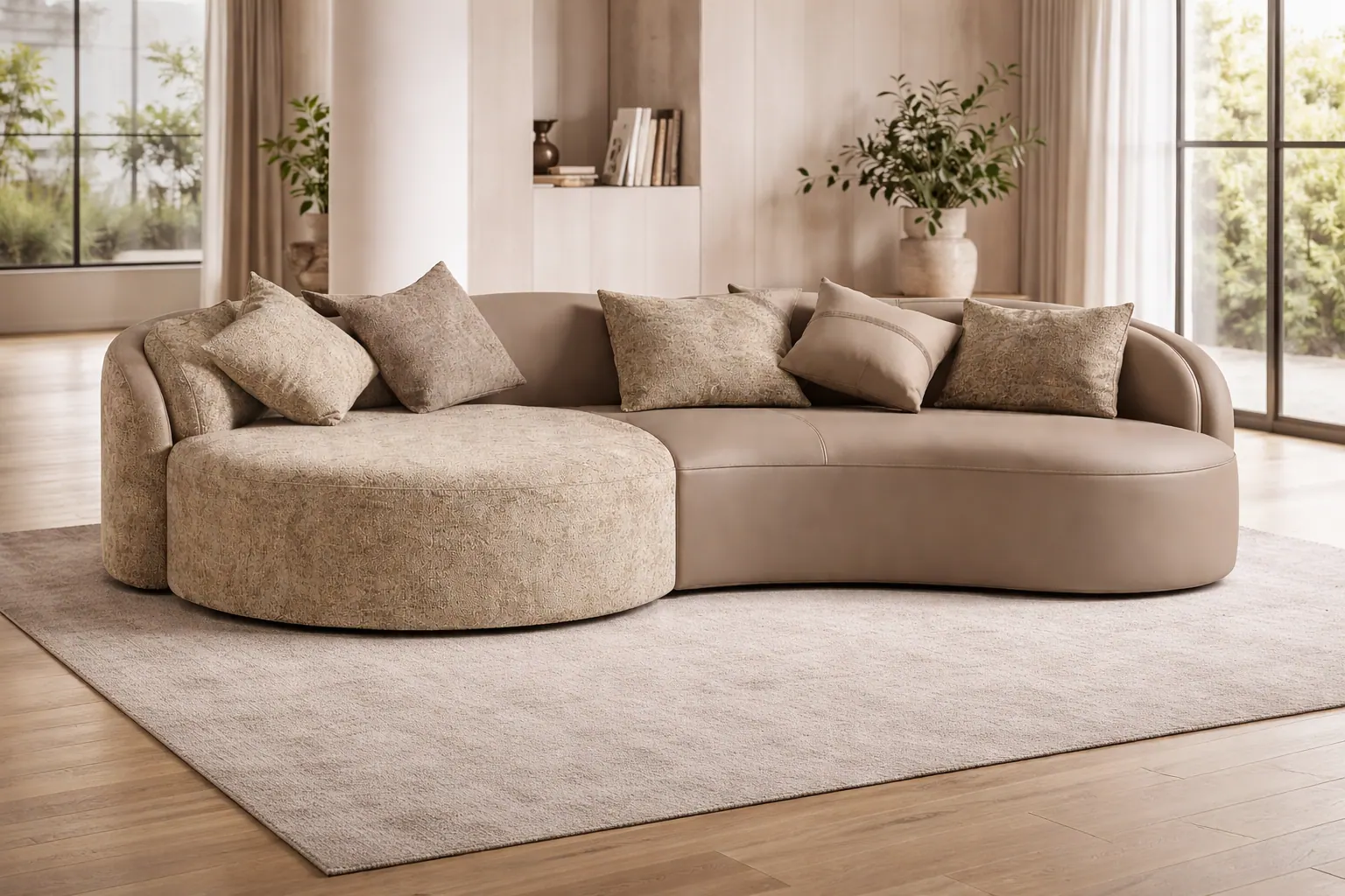 Orbit curved made-to-order sofa